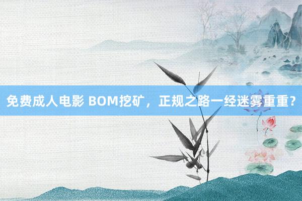免费成人电影 BOM挖矿，正规之路一经迷雾重重？