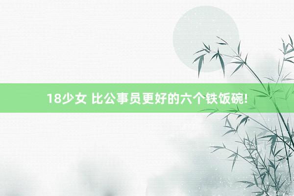 18少女 比公事员更好的六个铁饭碗!