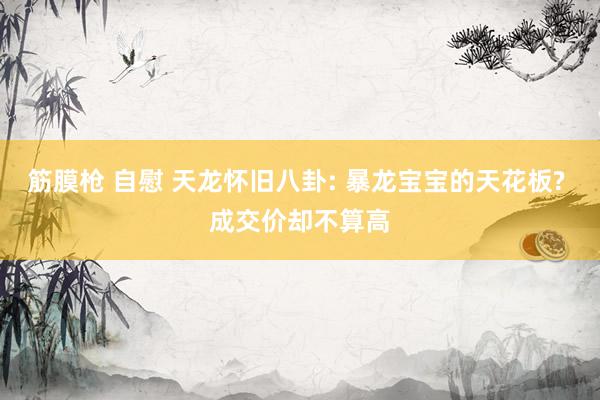 筋膜枪 自慰 天龙怀旧八卦: 暴龙宝宝的天花板? 成交价却不算高