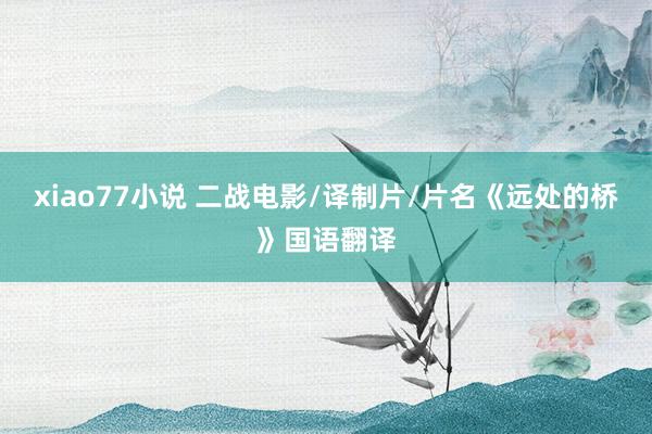 xiao77小说 二战电影/译制片/片名《远处的桥》国语翻译